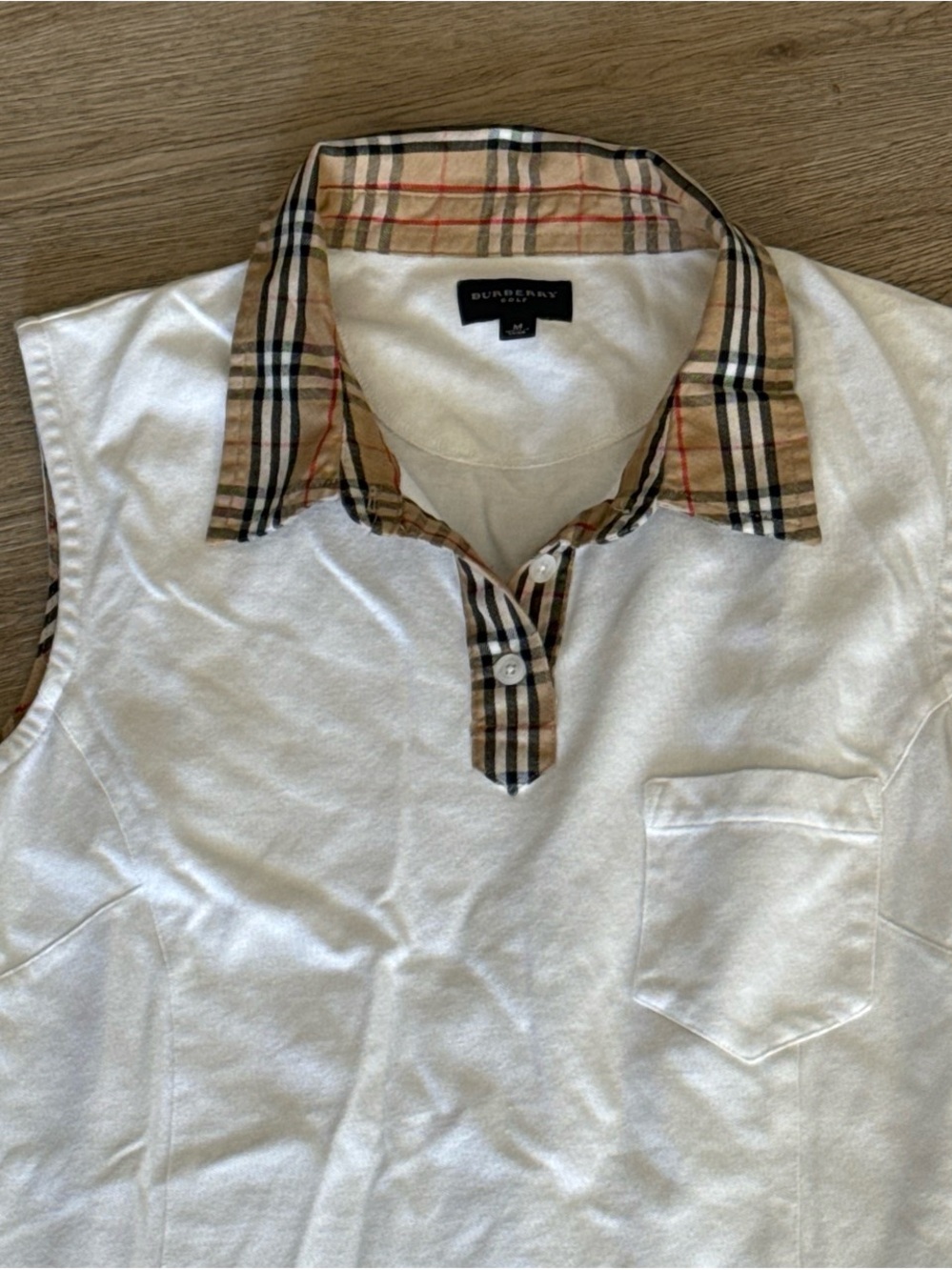 Burberry Sleeveless Polo Dress with Vintage Check Collar - Picture 2 of 3
